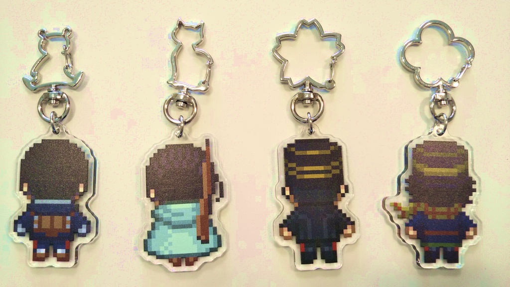 ドット絵アクリルキーホルダー 12種