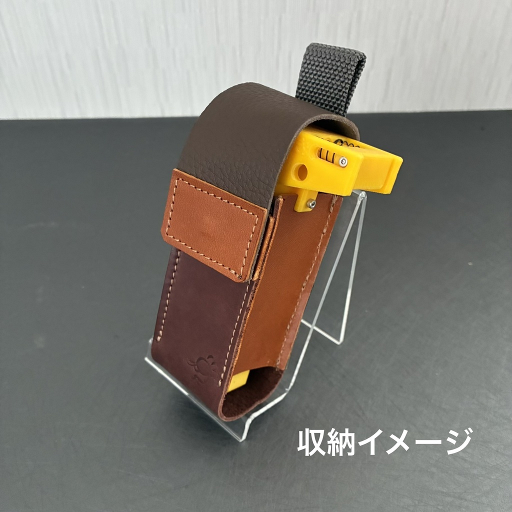 革のコインシリンダーケースS|100円500円兼用「革工房ここづくり」