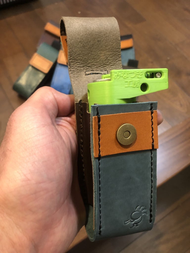 革のコインシリンダーケースS|100円500円兼用「革工房ここづくり」