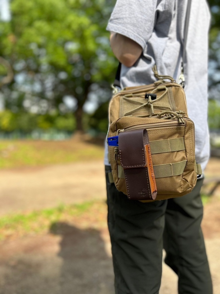 革のコインシリンダーケースS|100円500円兼用「革工房ここづくり」