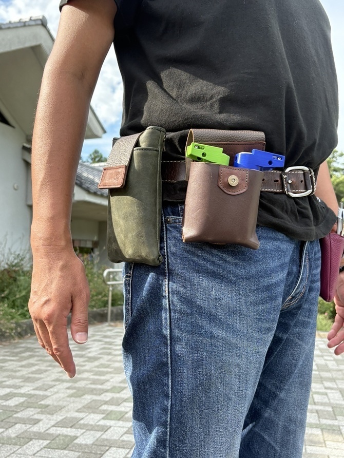 革のコインシリンダーケースD100円・500円兼用「革工房ここづくり」