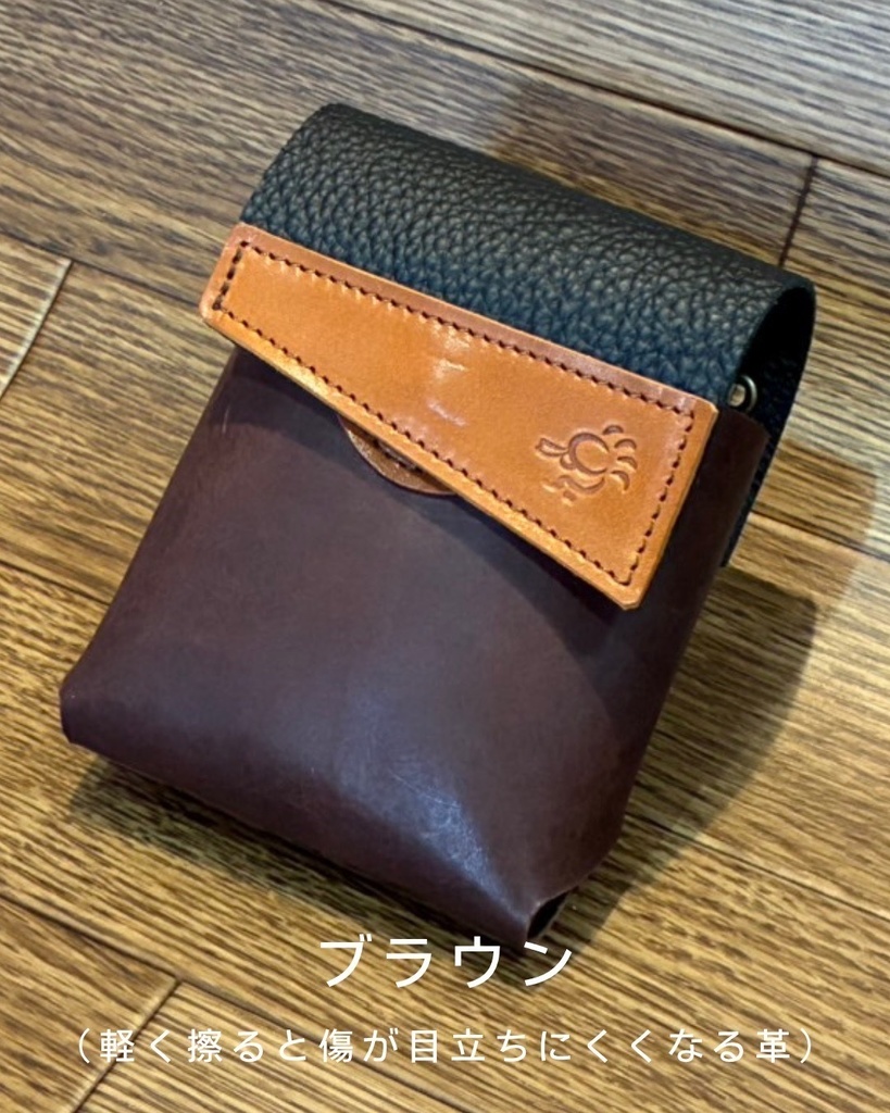 革のコインシリンダーケースD100円・500円兼用「革工房ここづくり」