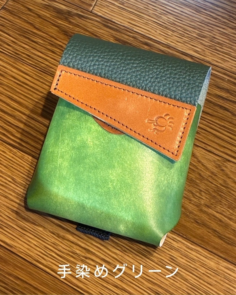 革のコインシリンダーケースＤ１００円・５００円兼用「革工房ここづくり」