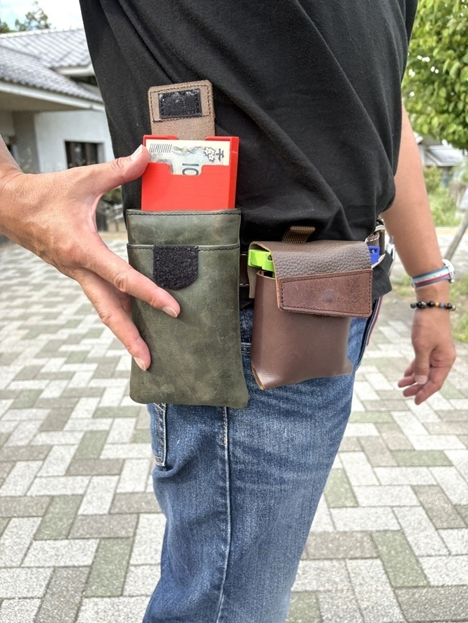革のマネーホルダーケース|開閉マグネット式|マネーホルダーSFD兼用「革工房ここづくり」