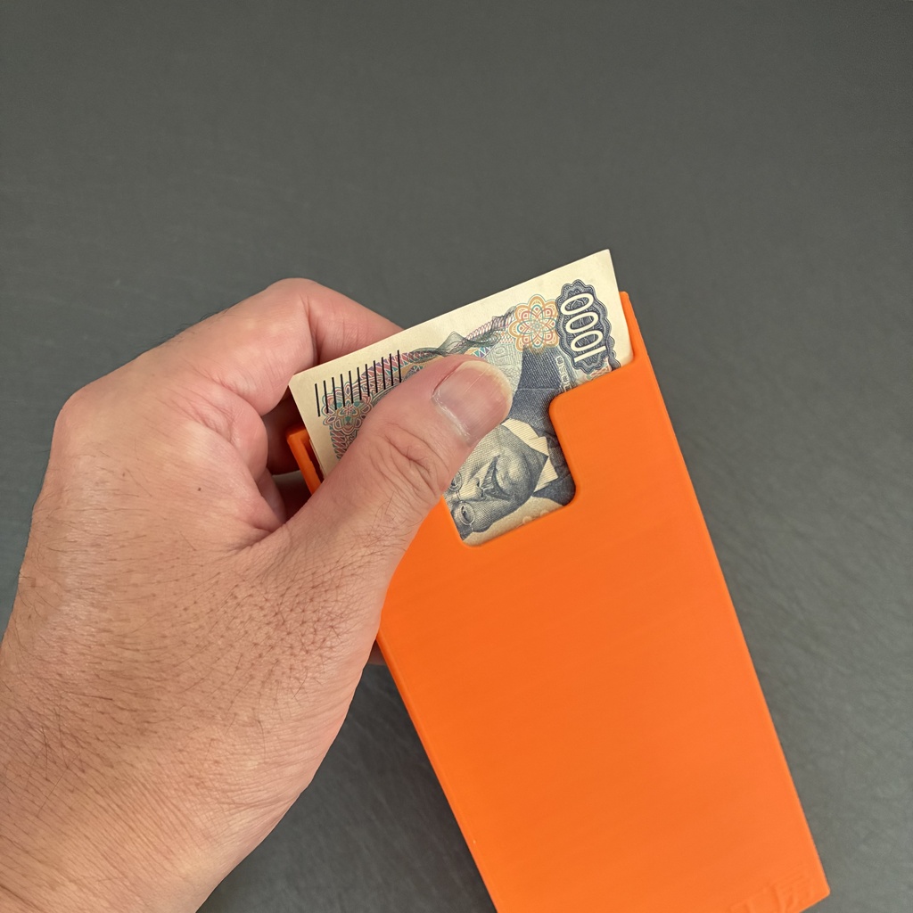 マネーホルダーF 千円札•五千円札•一万円札兼用 30〜40枚ほど収納可能「みなつき工房」