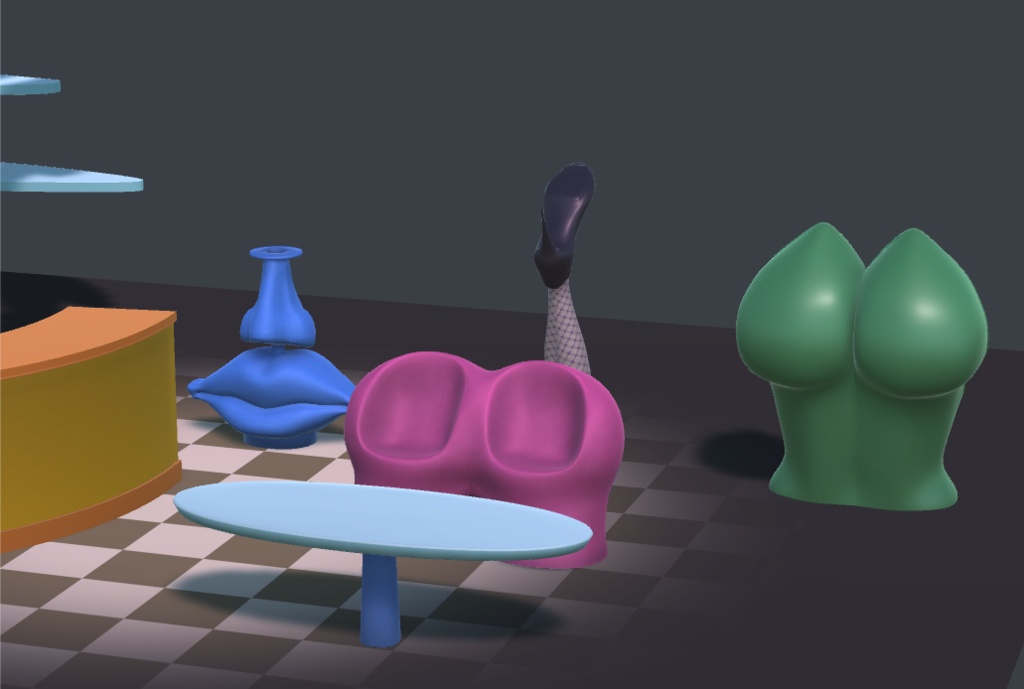 オカマバーの家具【VR向け 3Dモデル】