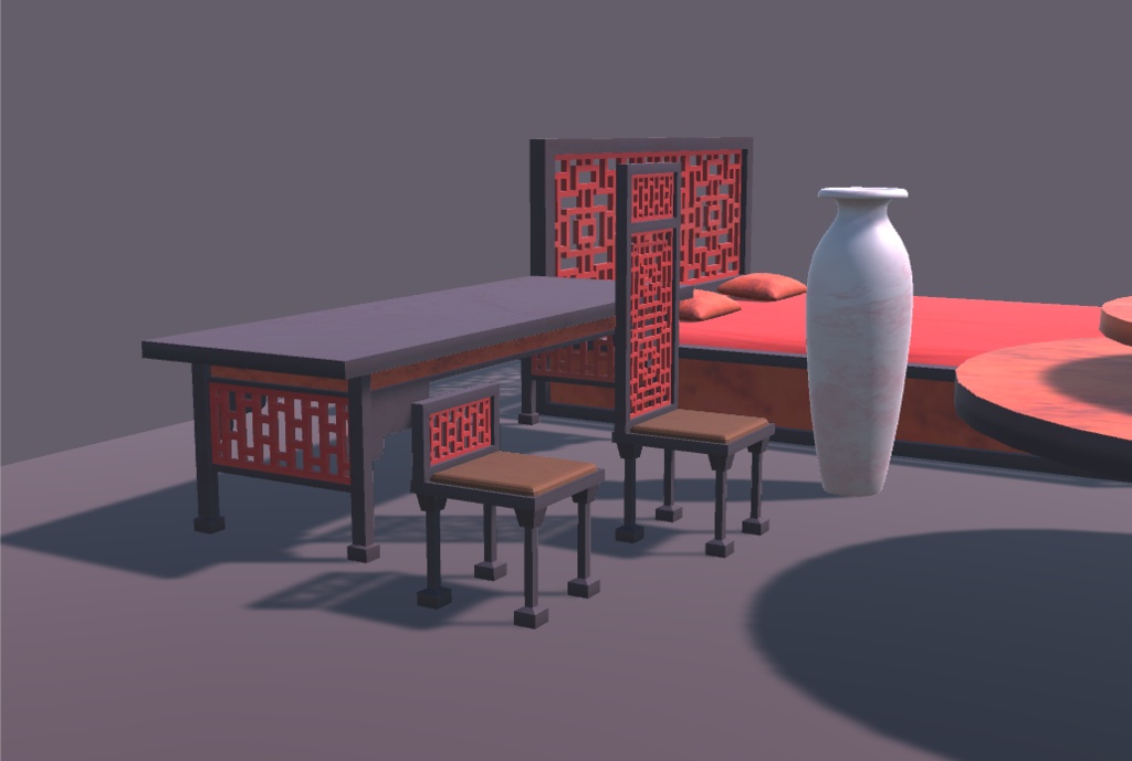 中華飯店の家具【VR向け 3Dモデル】