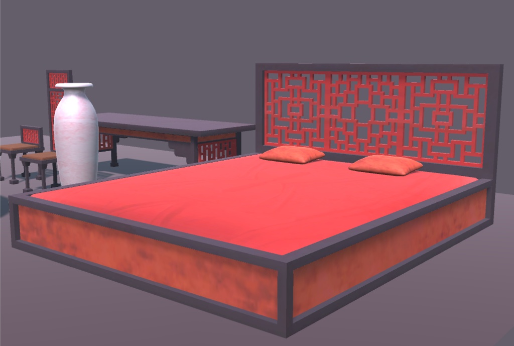 中華飯店の家具【VR向け 3Dモデル】