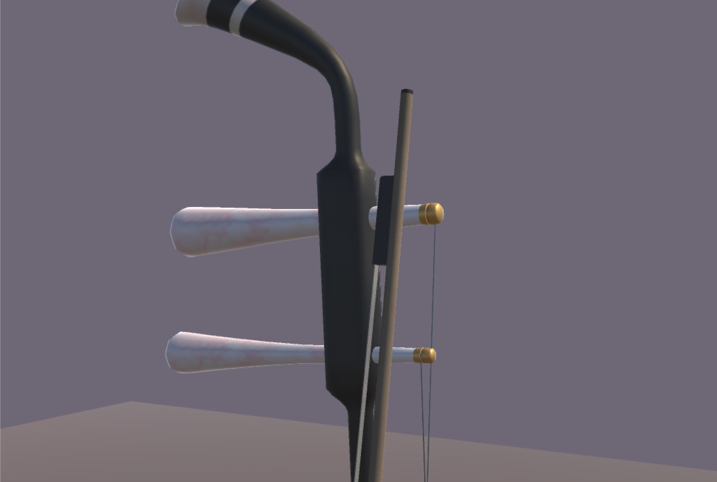 二胡【VR向け 3Dモデル】