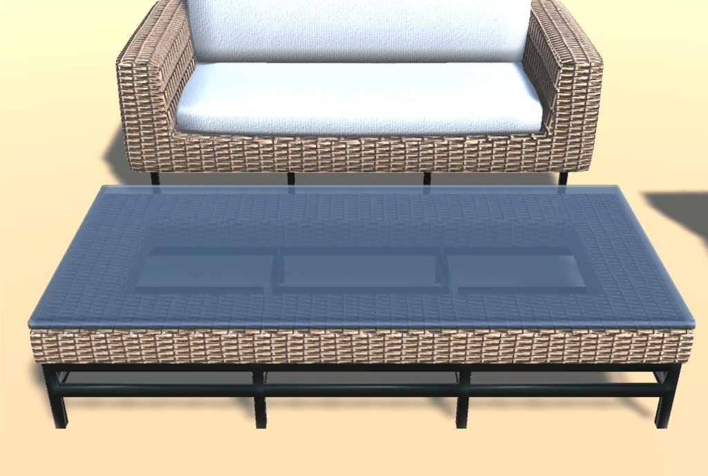 リゾートの家具1【VR向け 3Dモデル】