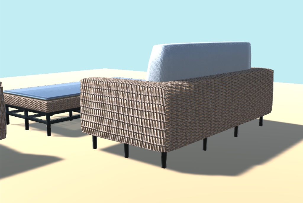 リゾートの家具1【VR向け 3Dモデル】