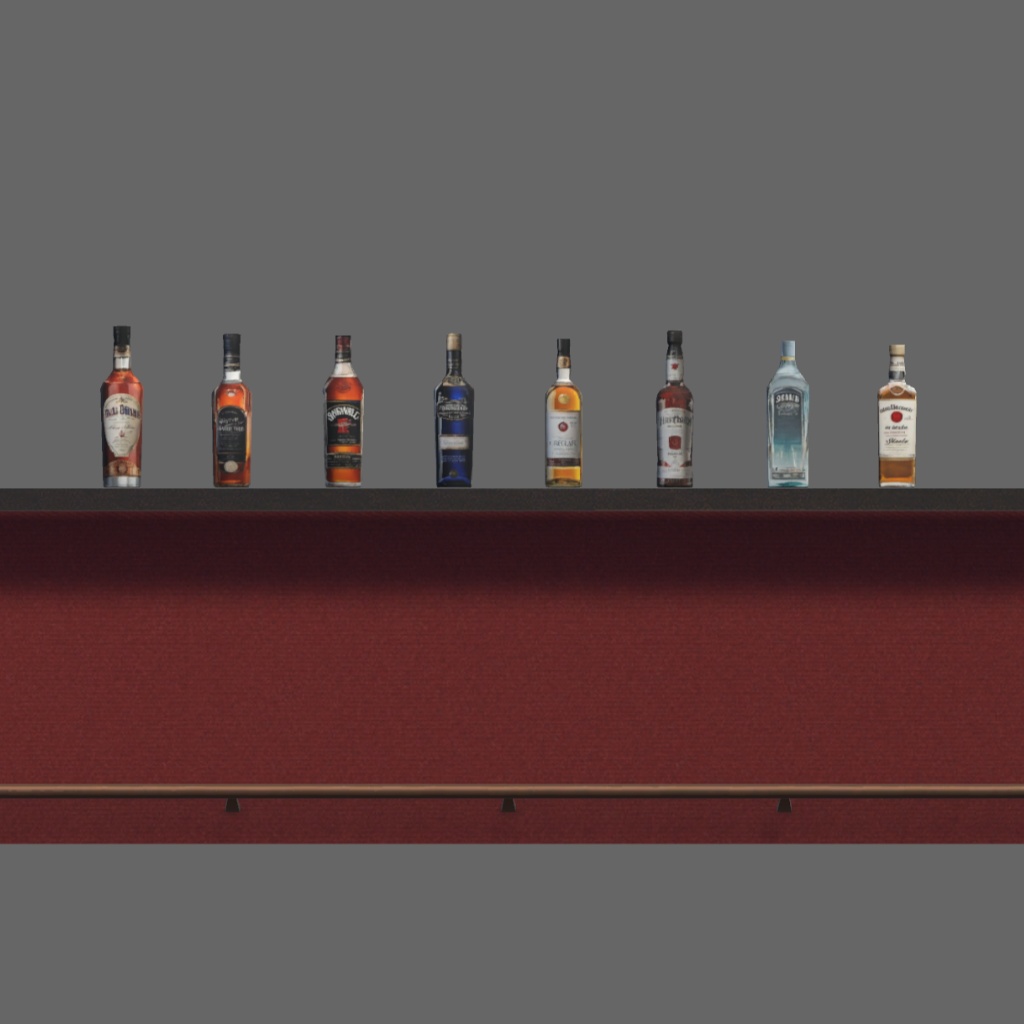 スナック家具セット【VR向け 3Dモデル】