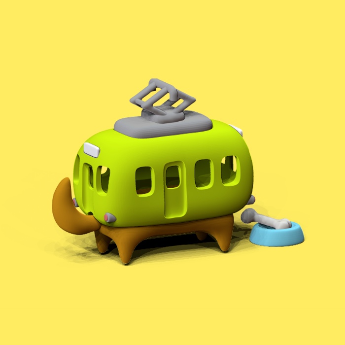 電車イヌ【ガレージキット】