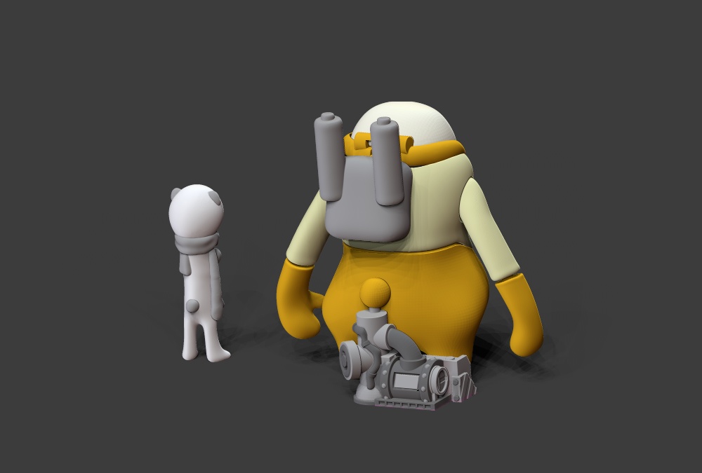 <8パーツ版>月とオコジョとパンダロボ【ガレージキット】