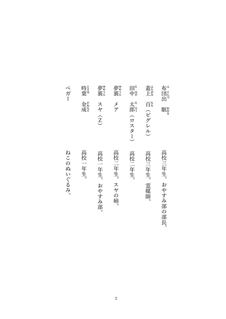 【台本】第四回公演『LOTUS-PAIN』