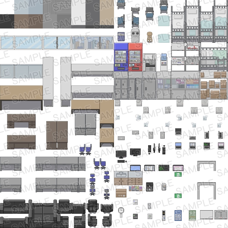 シンプルタイルセット「オフィス」