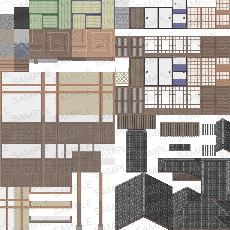 シンプルタイルセット「和風・壱」