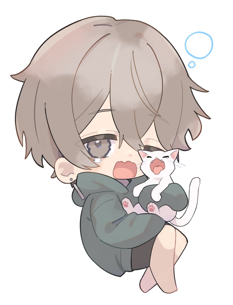 眠たいうさと猫
