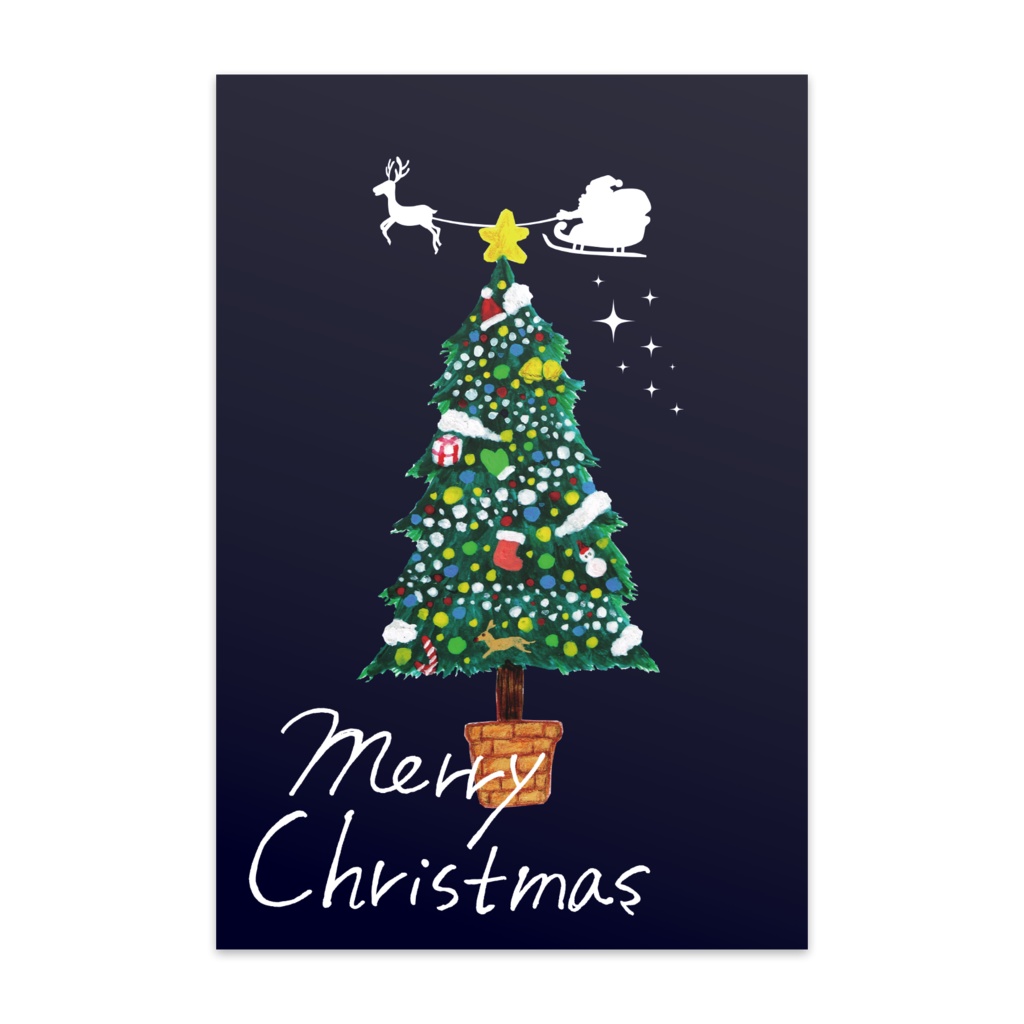 クリスマスツリー ポストカード(10枚入)
