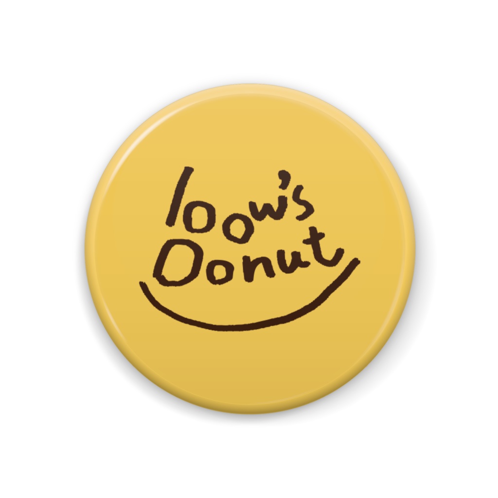 bow's Donutsロゴ缶バッジ（44×44mm）