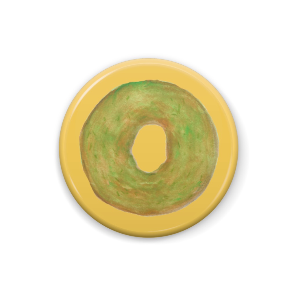 bow's Donuts 抹茶ドーナツ 缶バッジ（25×25mm）