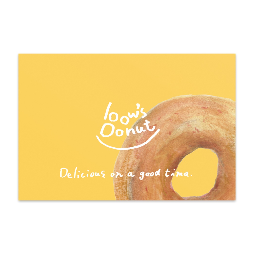 bow's Donuts プレーンドーナツ ポストカード(10枚入)