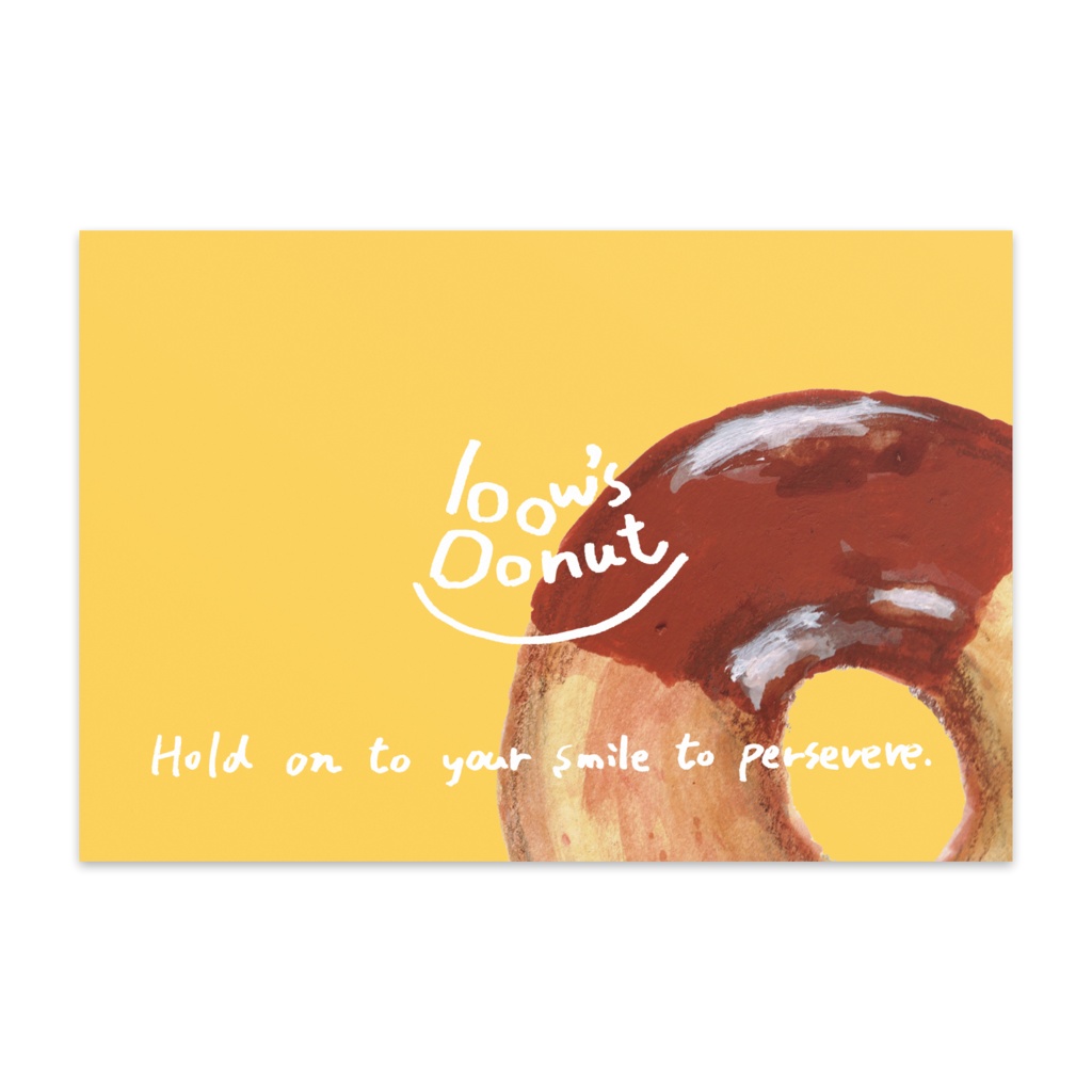 bow's Donuts チョコレートドーナツ ポストカード(10枚入)
