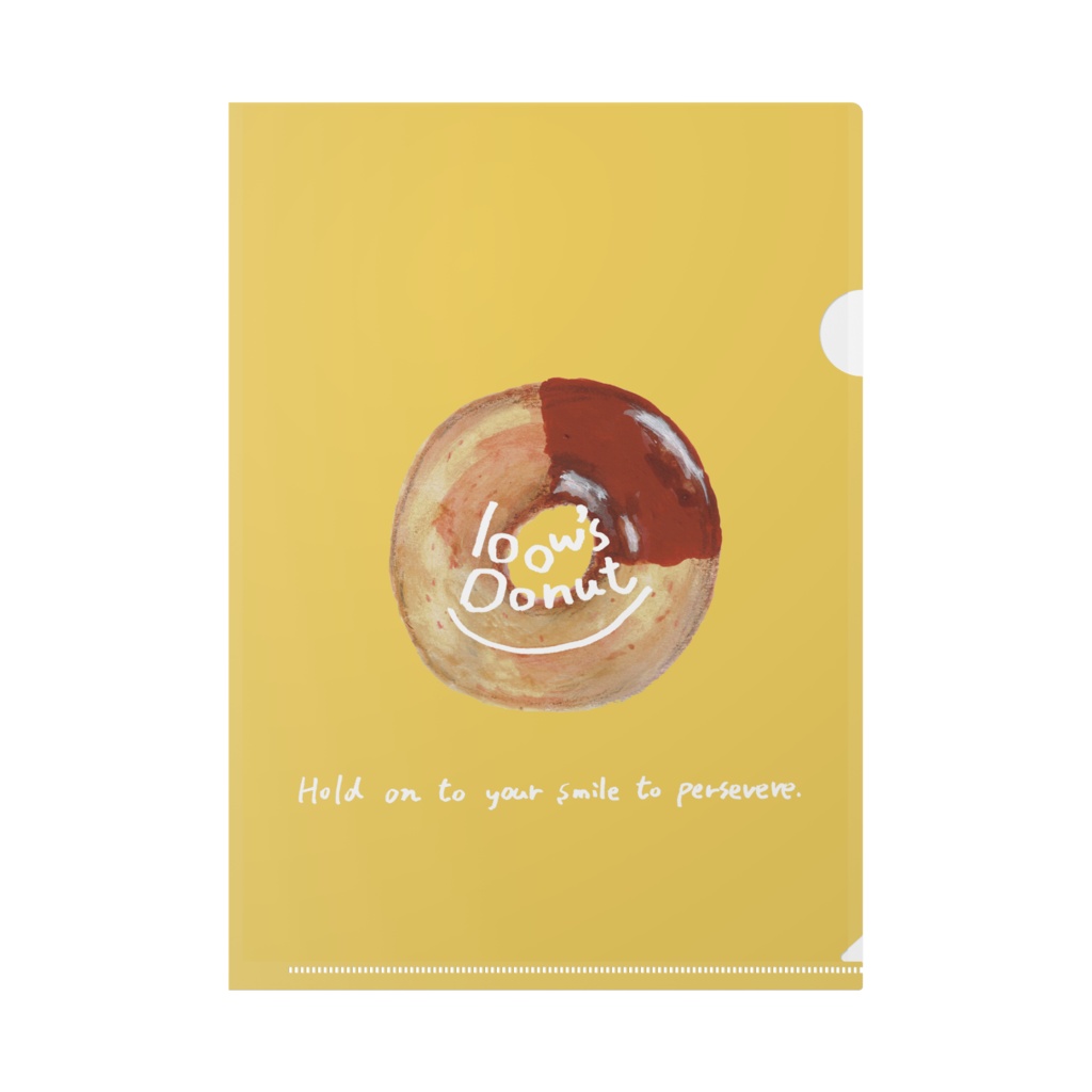 bow's Donutsチョコレートドーナツ クリアファイル
