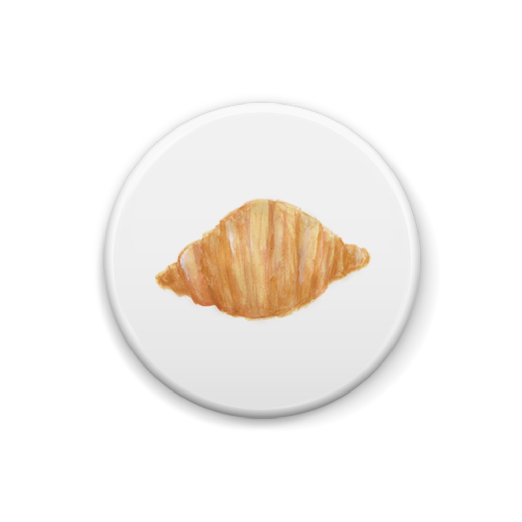 ぼうのぱん クロワッサン缶バッジ（25×25mm）