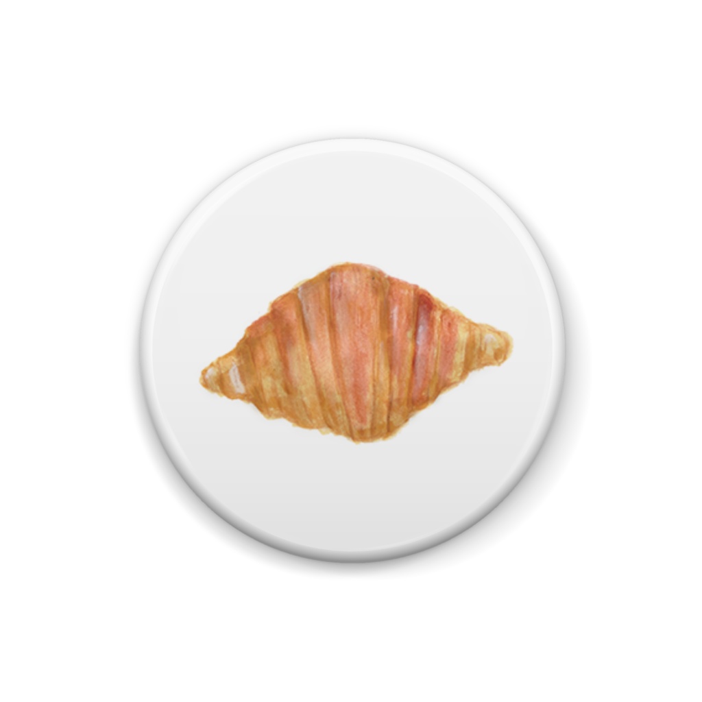 ぼうのぱん クロワッサン缶バッジ（25×25mm）