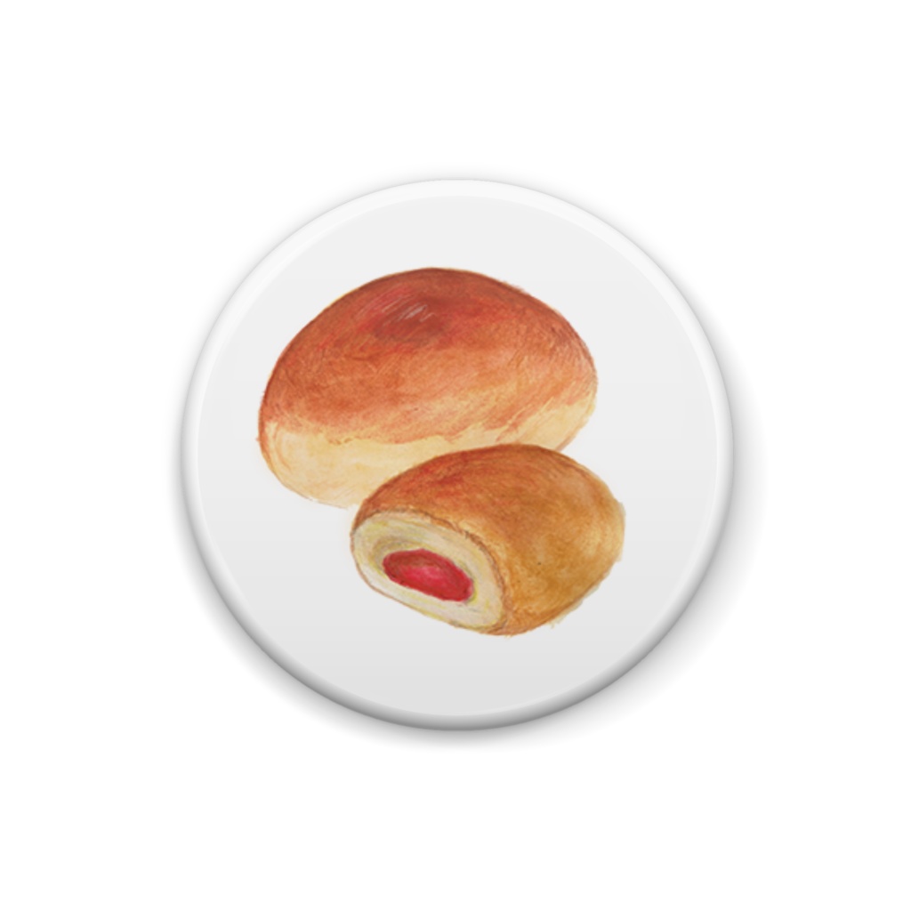 ぼうのぱん ジャムパン缶バッジ(25×25mm)