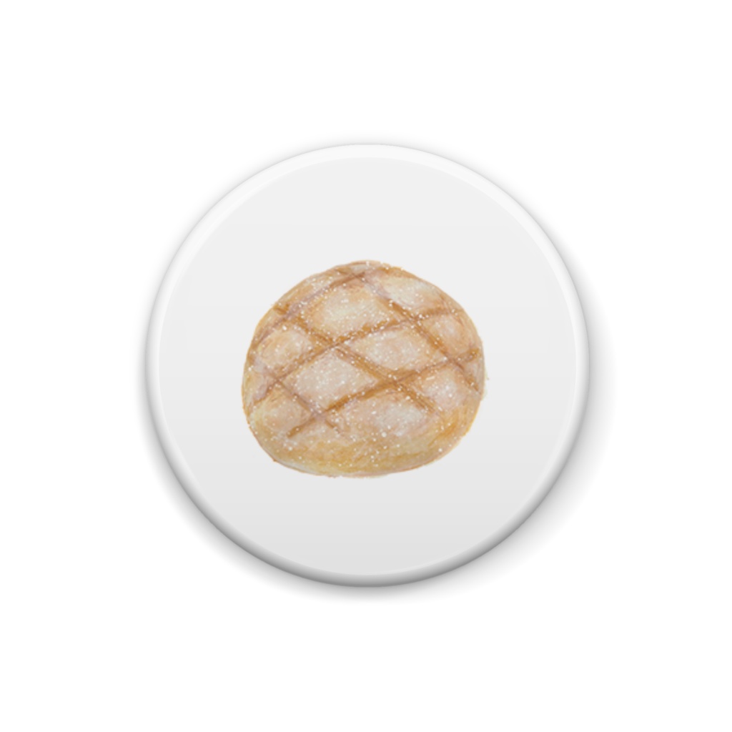 ぼうのぱん メロンパン缶バッジ（25×25mm）