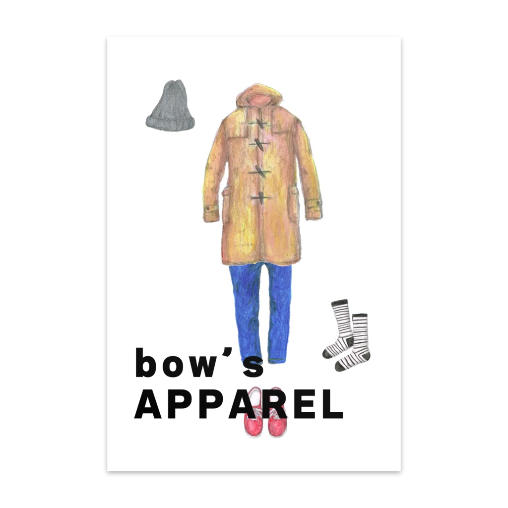 bow's APPAREL「冬のコーディネート」ポストカード(10枚入)