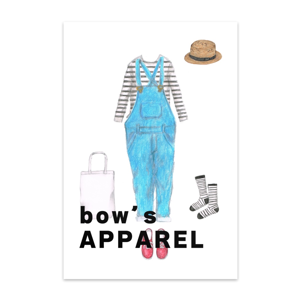 bow's APPAREL「新しい季節のはじまりかな コーディネート」ポストカード（10枚入）