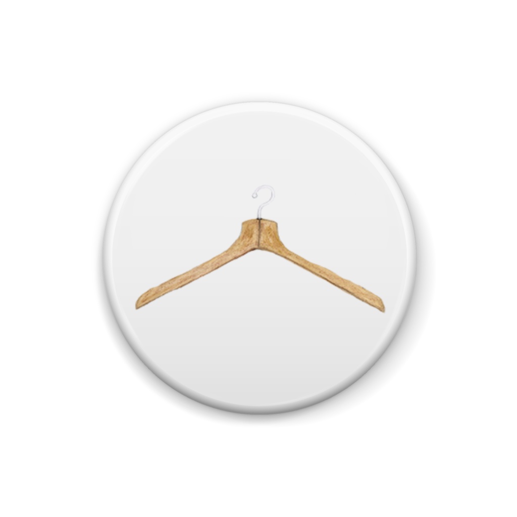 bow's APPAREL「ハンガー」缶バッジ(25×25mm)