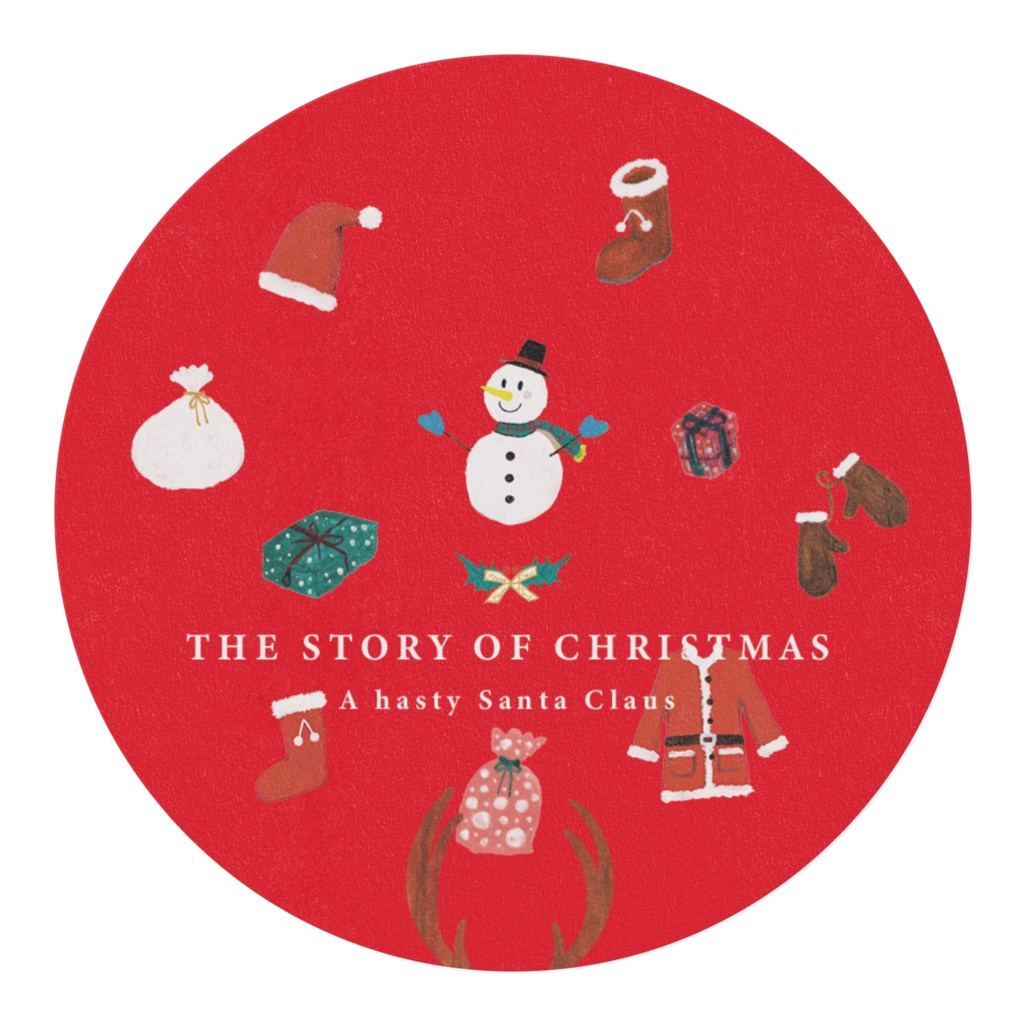 クリスマスのお話「あわてんぼうのサンタクロース」赤 マスキングテープ(幅15mm)