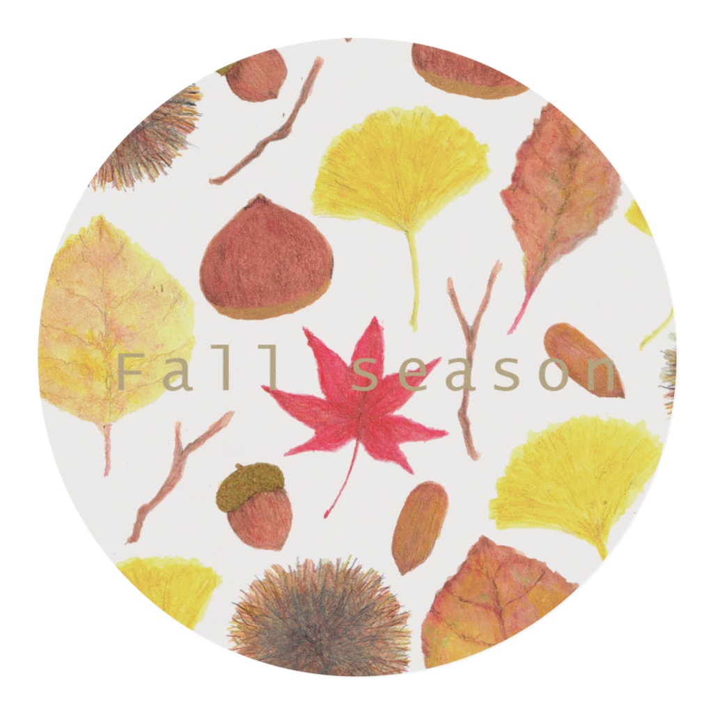 季節は秋「秋を満喫」黄色 マスキングテープ 黄色(幅15mm)