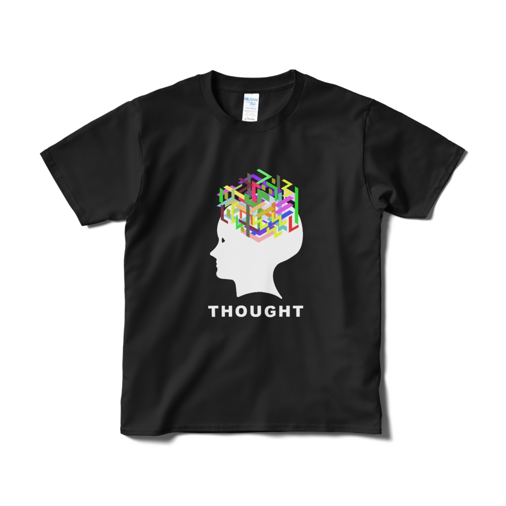 「思考は複雑だ」Tシャツ（ブラック）