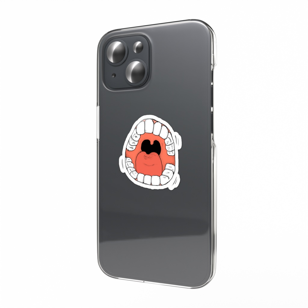 イラスト「くちおばけ」スマホステッカー