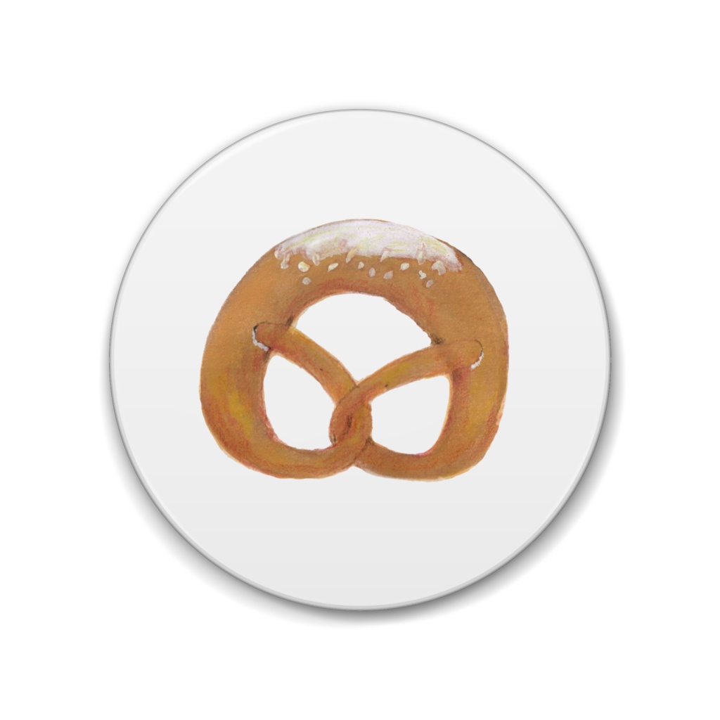 ぼうのパン「ブレッツェル」イラスト缶バッジ