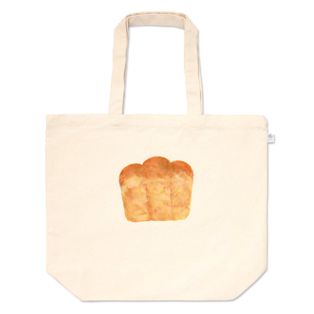 ぼうのパン「食パン」イラスト買い物バッグ