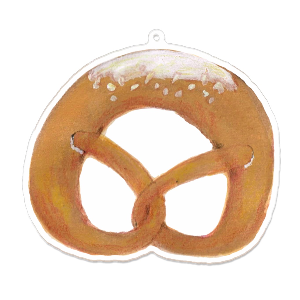 ぼうのパン「ブレッツェル」イラストアクリルキーホルダー