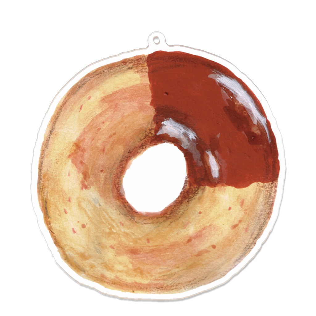 bow's Donutsドーナツイラストアクリルキーホルダー