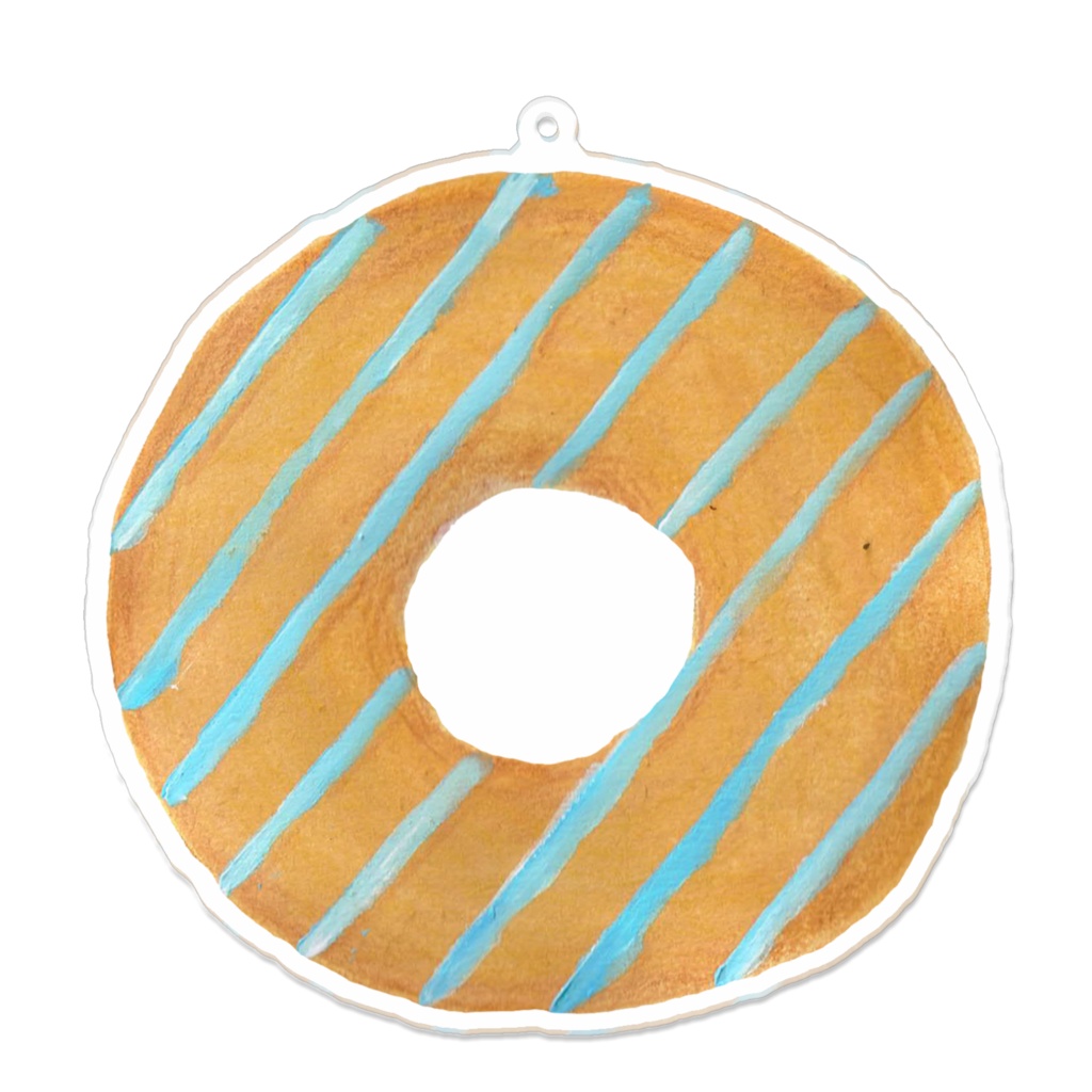 bow's Donuts雨の日のドーナツイラストアクリルキーホルダー