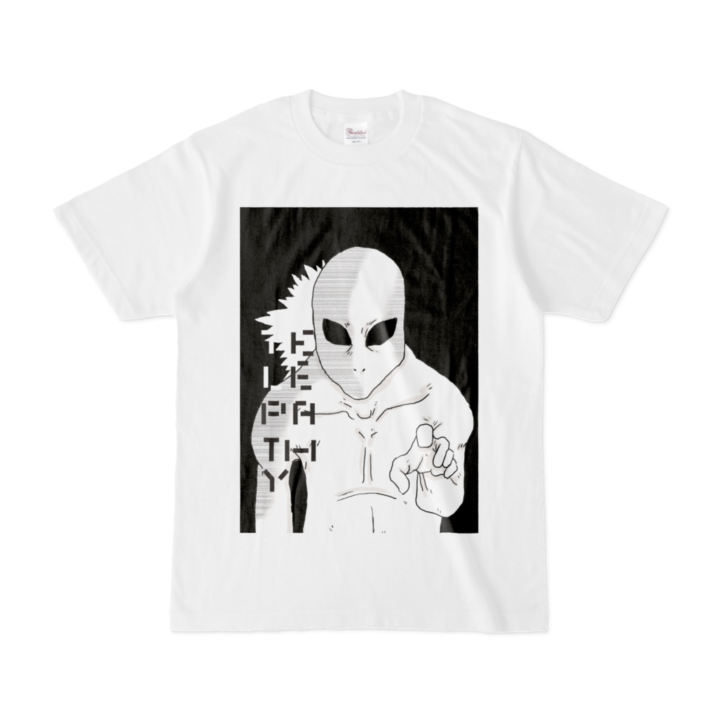 Telepathy何やら語りかける宇宙人イラストTシャツ