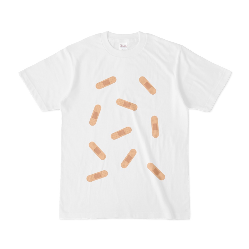 「バンドエイドペタペタ」イラストTシャツ