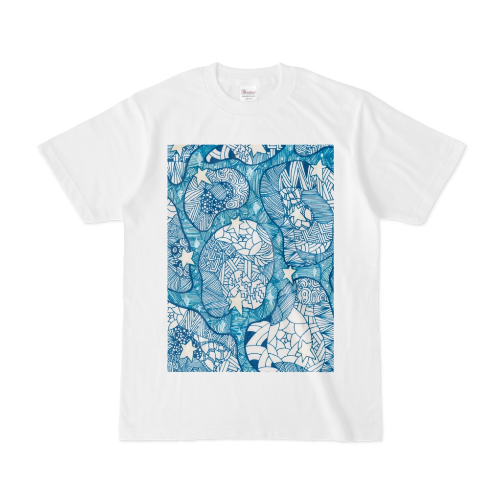 アメーバ「欺瞞」模様イラストTシャツ
