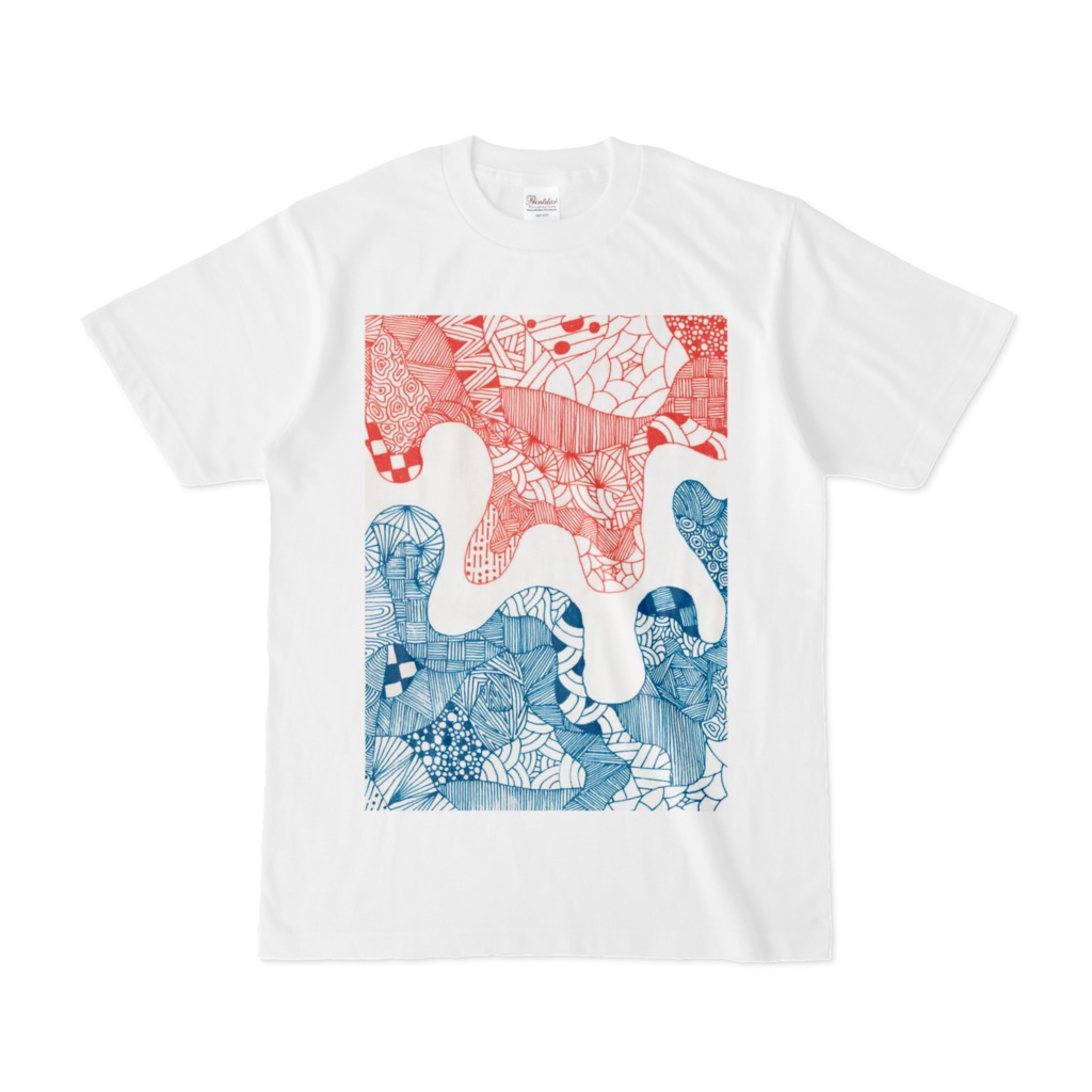 アメーバ「境界」模様イラストTシャツ