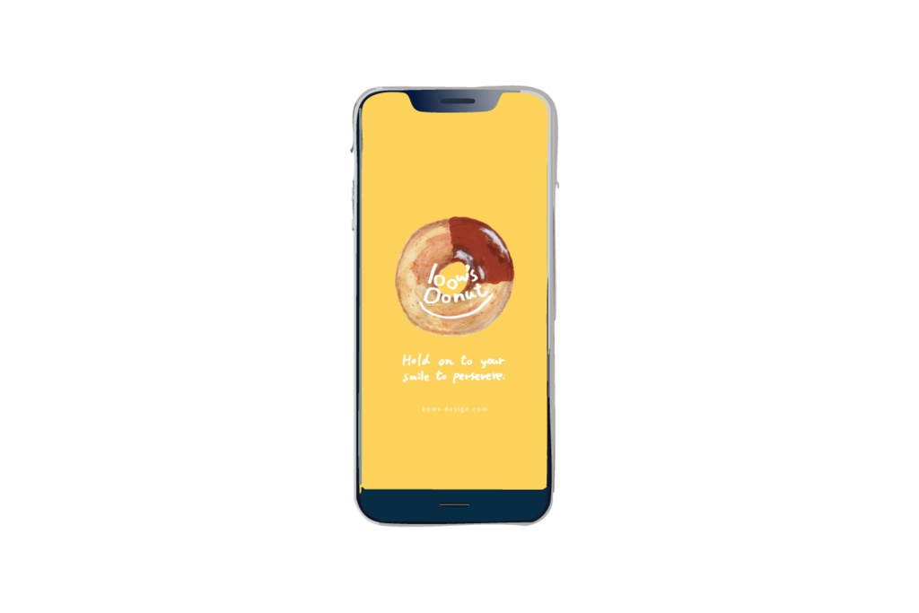 bow's Donutsのドーナツイラスト スマホ用壁紙