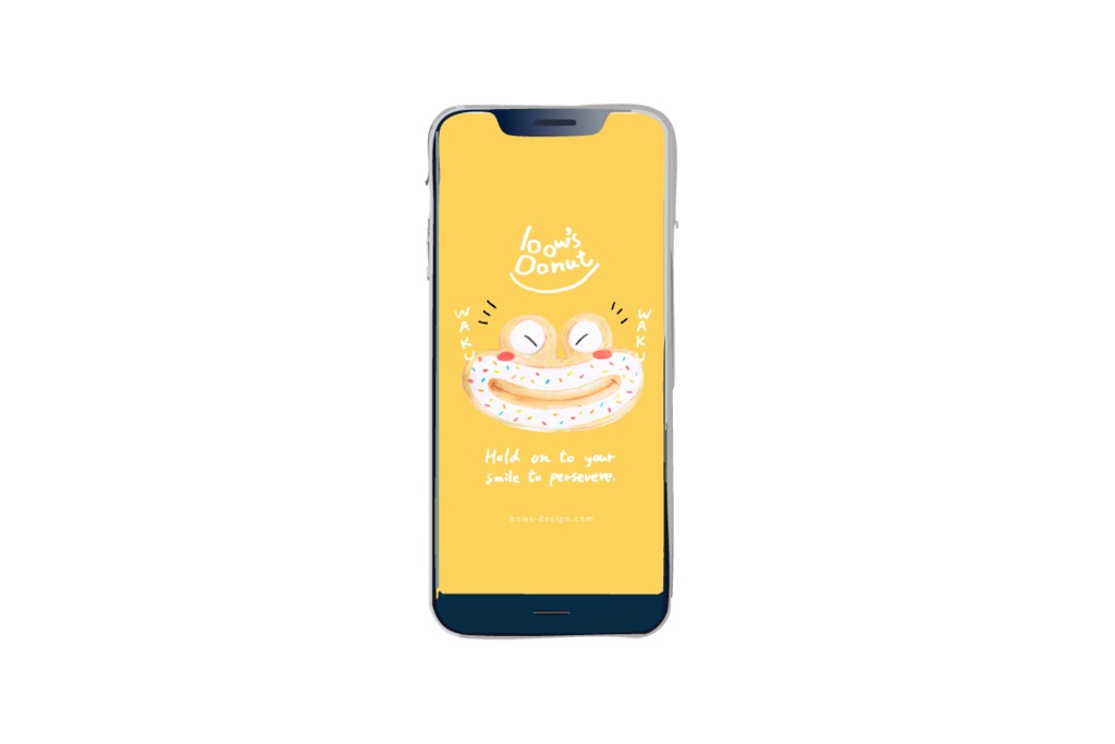 bow's Donutsのわくわくドーナツのスマホ用壁紙